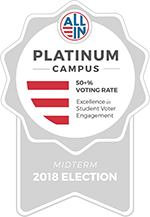 All In Campus Democracy Challenge Platinum Seal 2018 Midterm Election