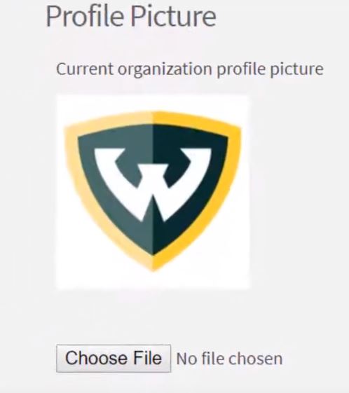 This is where you add your profile photo